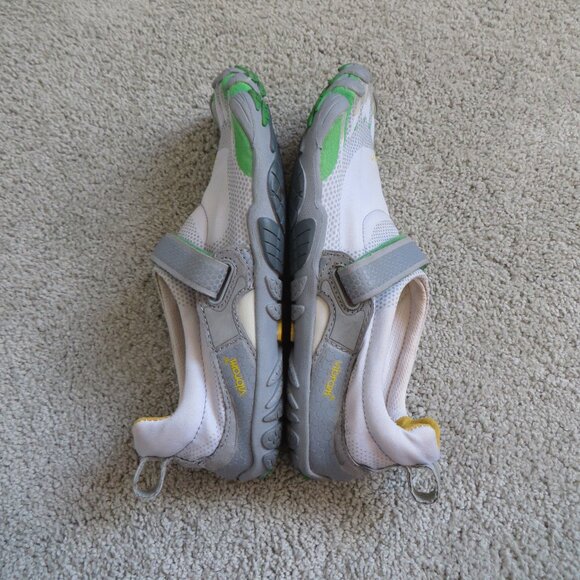 Vibram womens five fingers barefoot shoes w345 size 37/6.5/6 white/gray/green - Picture 8 of 11